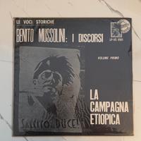 Vinile raro storico - Benito Mussolini