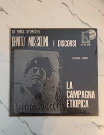 Vinile raro storico - Benito Mussolini
