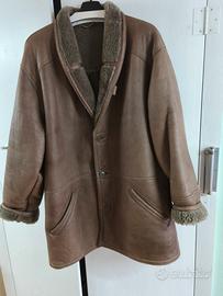 Giaccone vintage pelle e montone anni '80