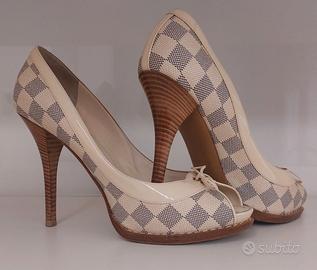 Scarpe con tacco Louis Vuitton scacchi