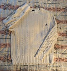 Maglione Uomo Polo Ralph Lauren Bianco Taglia M