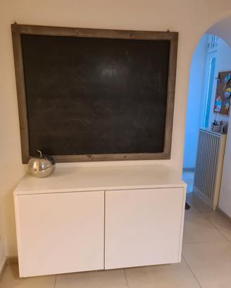 Lavagna in ardesia con  cornice in legno  anticato