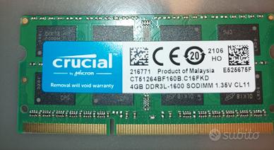 RAM SODIMM 4GB DDR3 1600