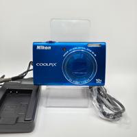 fotocamera digitale nikon coolpix s6300 blu 16mgpx