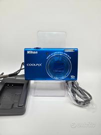 fotocamera digitale nikon coolpix s6300 blu 16mgpx