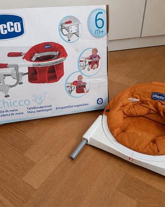 Chicco 360 seggiolino tavolo  rotante  arancione 