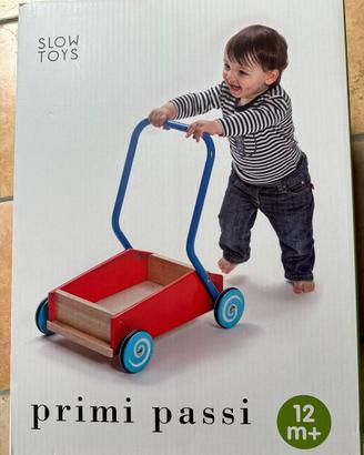 Carrello primi passi in legno SLOW TOYS