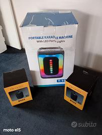 Karaoke portatile Ankuka T-10 con 2 casse portatil