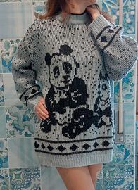 Maglia  vintage  Stefanel  oversize  panda  azz L
