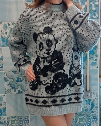 Maglia  vintage  Stefanel  oversize  panda  azz L
