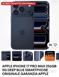 iphone 17 pro max 256 garanzia ufficiale apple