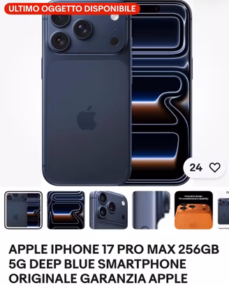 iphone 17 pro max 256 garanzia ufficiale apple
