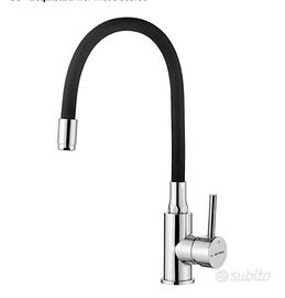 Miscelatore nero e acciaio  flessibile 