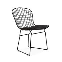 sedia wire all black acciaio verniciato nero