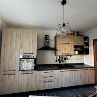 Cucina 4mt color Quercia/Nero (Stile Urban)