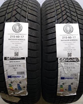 2 GOMME 215 60 17 MATADOR A73401