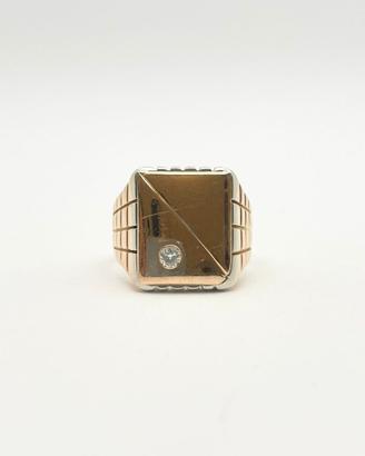 Anello oro 18KT con diamante naturale, epoca 1960.