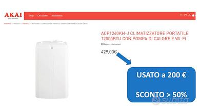 Condizionatore portatile AKAI con pompa di calore