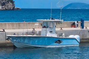 Barca a motore stile fisherman americano