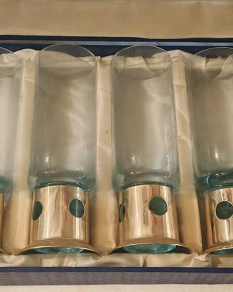 Set bicchieri vintage base argento