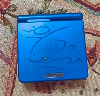 gameboy advanced SP Kyogre edition