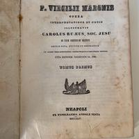 Libro antico "P. Virgilii Maronis Tomus I" 1844
