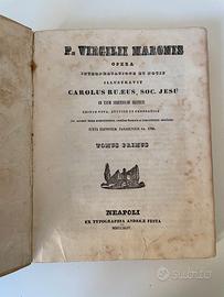 Libro antico "P. Virgilii Maronis Tomus I" 1844