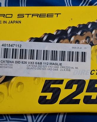 Catena moto d.i.d 525vx3