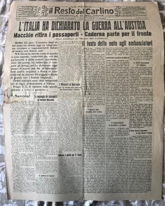 Il resto del carlino Italia dichiara guerra Austri