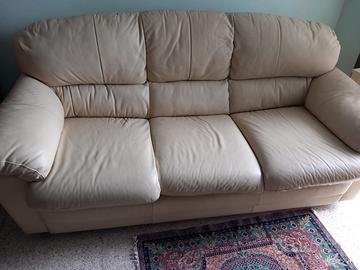 Divano letto in pelle