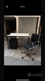 Set SCRIVANIA ufficio casa completo + SEDIA PELLE
