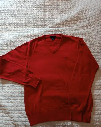 Pullover GANT S scollo v rosso