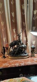 scultura antica in bronzo firmata