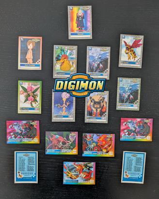 Lotto di quindici carte Digimon (Bandai 2000)
