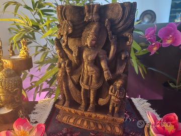 Pannello Intagliato Indiano Vishnu Lakshmi e