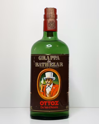 Rara bottiglia di Grappa de Bathezar Ottoz