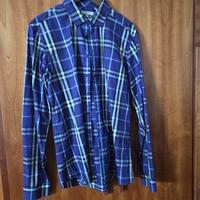 Burberry Camicia uomo viola e nera taglia L