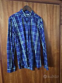 Burberry Camicia uomo viola e nera taglia L