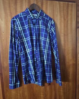 Burberry Camicia uomo viola e nera taglia L
