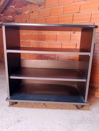 Mobile carrello porta TV nero con rotelle 
