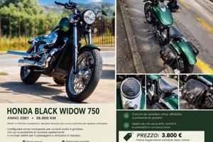 Moto custom Honda Black Widow 750