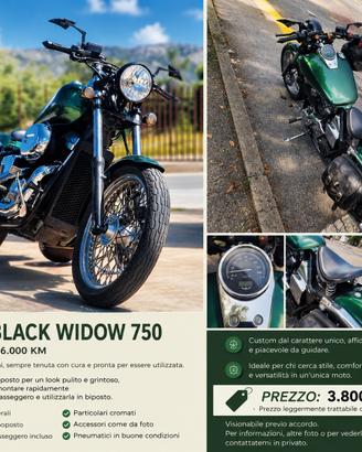 Moto Honda Black Widow 750