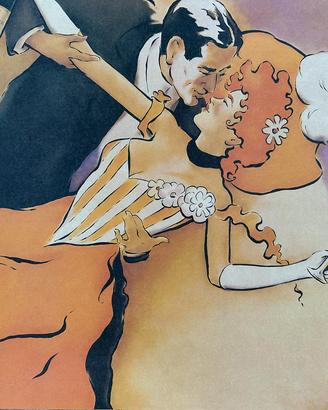 MCINDOE VINCI MOET KISS POSTER VINTAGE 46x61