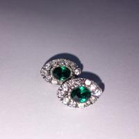 orecchini antichi con pietre preziose in argento 