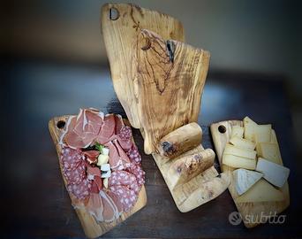 set taglieri in legno d'ulivo 