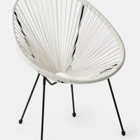 4 x sedie bianche da giardino nuove in scatola