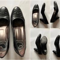 Frau Scarpe Nere Donna Vera Pelle Taglia 40