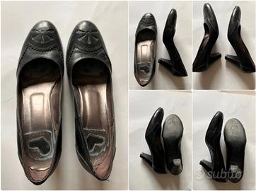 Frau Scarpe Nere Donna Vera Pelle Taglia 40