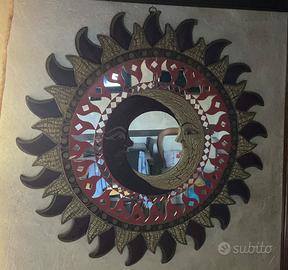 Specchio luna e sole da parete per arredamento