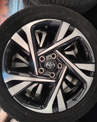 CERCHI IN LEGA ORIGINALI TOYOTA R 18 + TPMS + GOMM